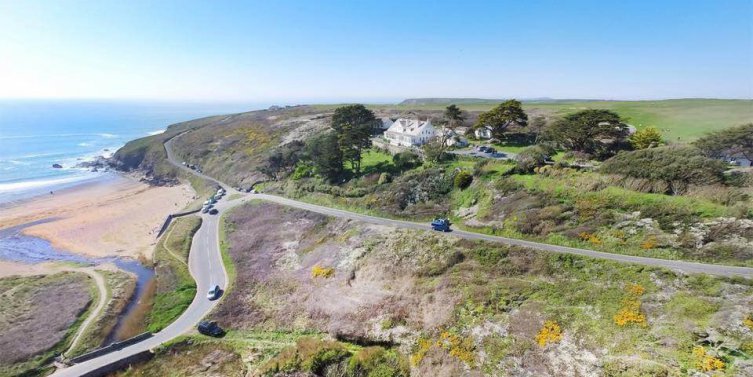 Aerial View of Trewoon and Poldhu Cove