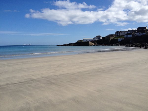 The sandy beach at Coverack