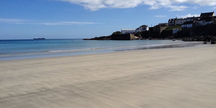 The sandy beach at Coverack