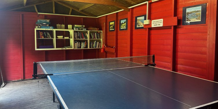 Games Room at Trenance Farm Cottages
